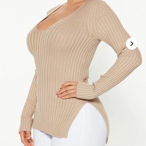 Fashion Nova Ribbed Knit Sweater
